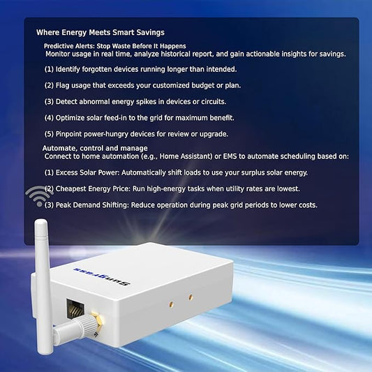 Home Energy Monitor Lite-Real Time Electricity Usage Monitor,Power Consumption Meter, Energy Consumption Monitor, Home Assistant,Power Monitor,Circuit Monitor