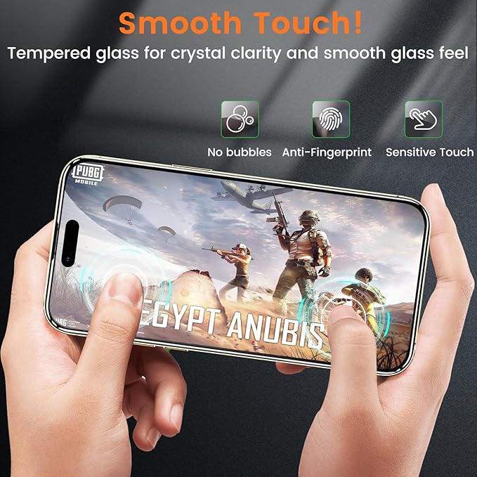 Lesakit 4 Pack Privacy Screen Protector for iPhone 17 Air 6.5-Inch with 4 Pack Camera Lens Protector, Anti Spy Tempered Glass Film 9H Hardness Bubble Free Case Friendly
