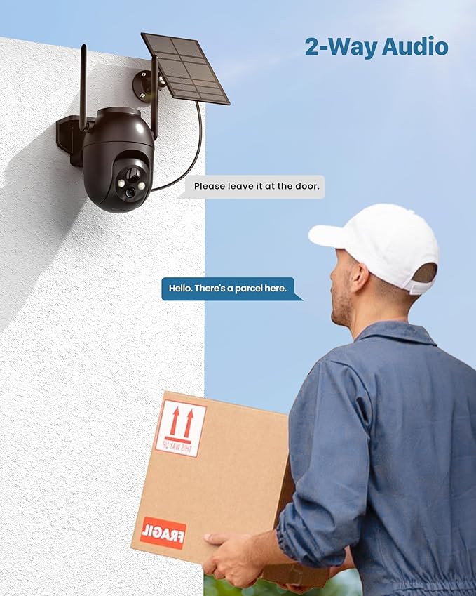 SIIOOE Security Cameras Wireless Outdoor Solar: 2K WiFi Camera for Home Security System - Battery Powered Cam IP66 Waterproof Motion Sensor - Camaras de Seguridad para Casa Inalambricas