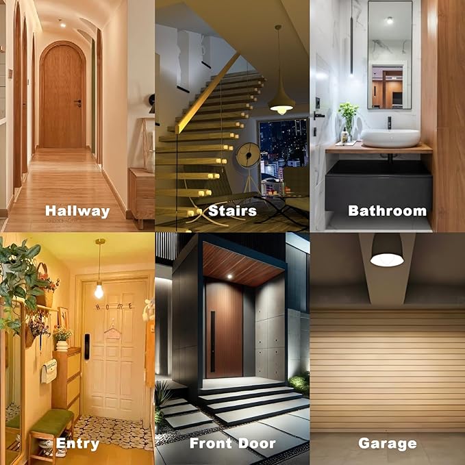 ORALUCE Motion Sensor Light Bulbs Indoor Outdoor 100 watt Equivalent, 12W Motion Activated Light Bulb 3000K Warm White, A19 E26 LED Light Bulb for Garage, Porch, Hallway, Stairs, Front Door, 2 Pack