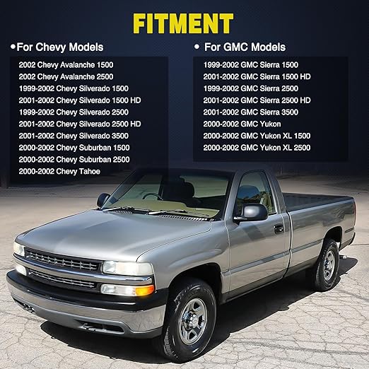 Nilight Headlight Dimmer Switch Compatible with 1999 2000 2001 2002 Suburban Tahoe GMC Sierra 1500 2500 Chevy Silverado 3500 with Yellowish LED Light