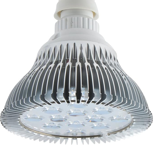 ABI 12W LED PAR38 Grow Light Bulb for Veg and Flower (Red 620-630nm, Deep Red 660nm, and Blue 450-460nm)