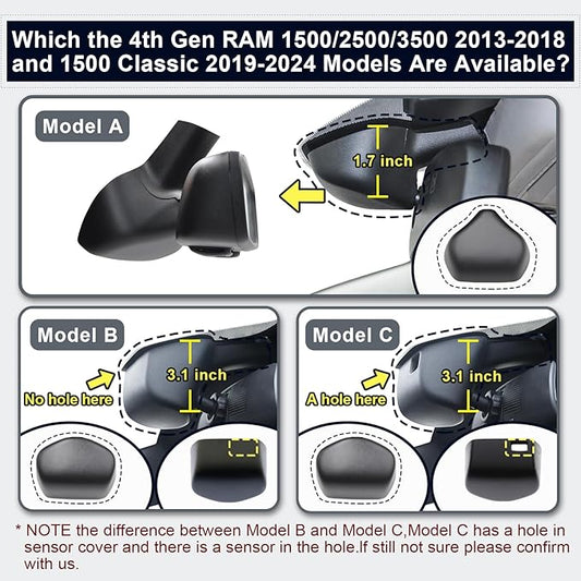 Mangoal Front 4K & Rear 1080P Dash Cam Custom for Dodge RAM 1500/2500/3500 2013 2014 2015 2016 2017 2018,(Model C),Check Model Carefully,OEM Look,WiFi & App,128GB Card
