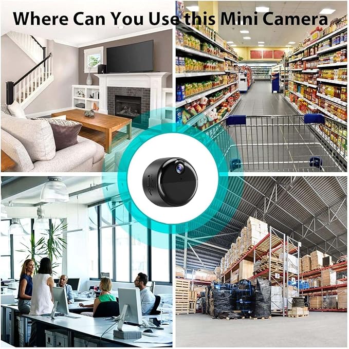 Hidden Camera, 1080P Wireless Mini Camera Indoor Nanny Cam for Home Security, 60-Days Battery Life, Auto Night Vision, AI Motion Detection, Live Remote Viewing for Nanny Pet Baby Monitoring