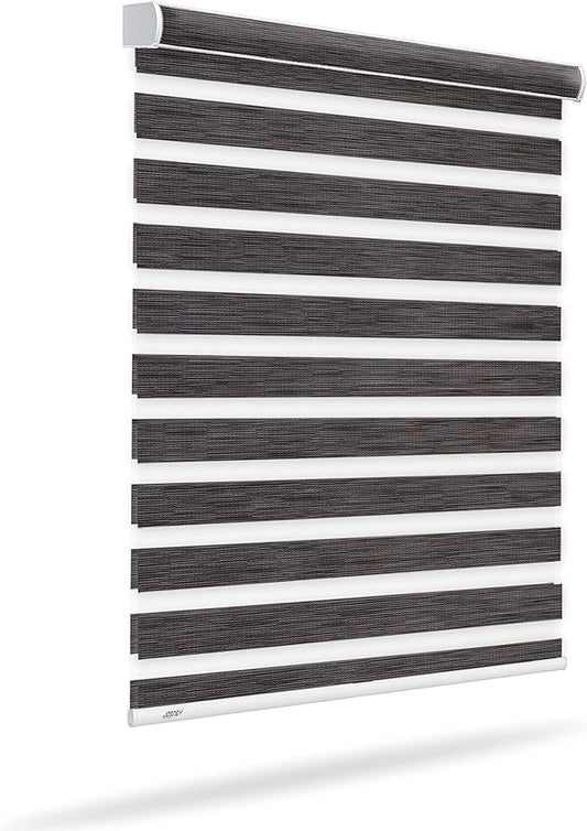 Blackout Motorized Zebra/Roller Shades – Blackout-Santafe BL20 Series Smart Remote Control Window Blinds