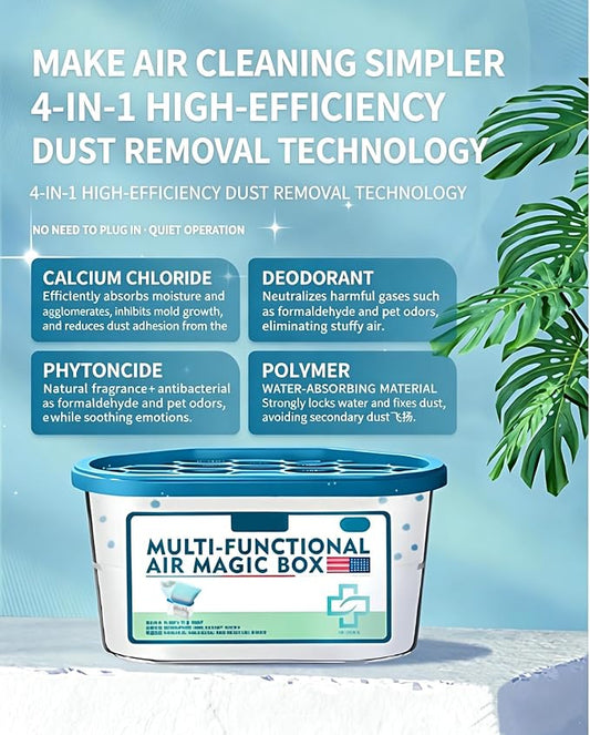 2Pk Multi Functional Air Magic Box Dust Odor Cleaner Car Bathroom