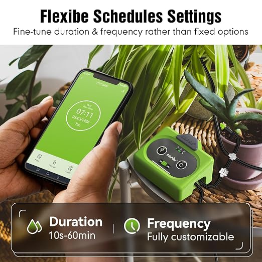 RAINPOINT Direct WiFi Connection Smart Auto Plant Waterer Indoor Drip Irrigation System Kit Local Storage Memory,WiFi-Enable APP Control,Adjustable Water Output Water 10-15 Plants