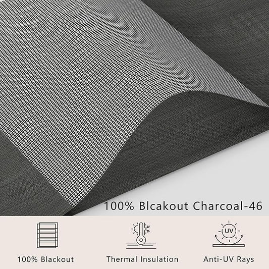 Bringnox Smart Motorized Zebra Roller Blinds - 85% Blackout, Remote Control, Works with HomeKit, Google Home & Alexa via Hub, Custom Size