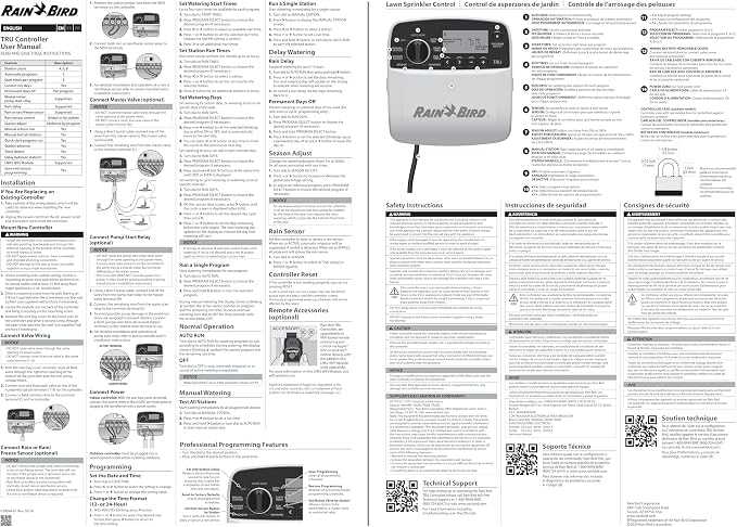 Rain Bird TRU8IW Irrigation Controller, Smart WiFi, Indoor, 8-Station