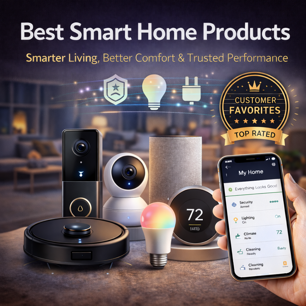 Best Smart Home Products with Top Rated Security, Lighting and Connected Home Essentials