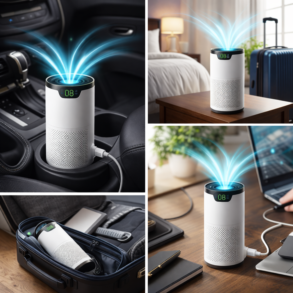 Portable air purifiers for cars, travel, offices, bedrooms, and cleaner personal indoor air