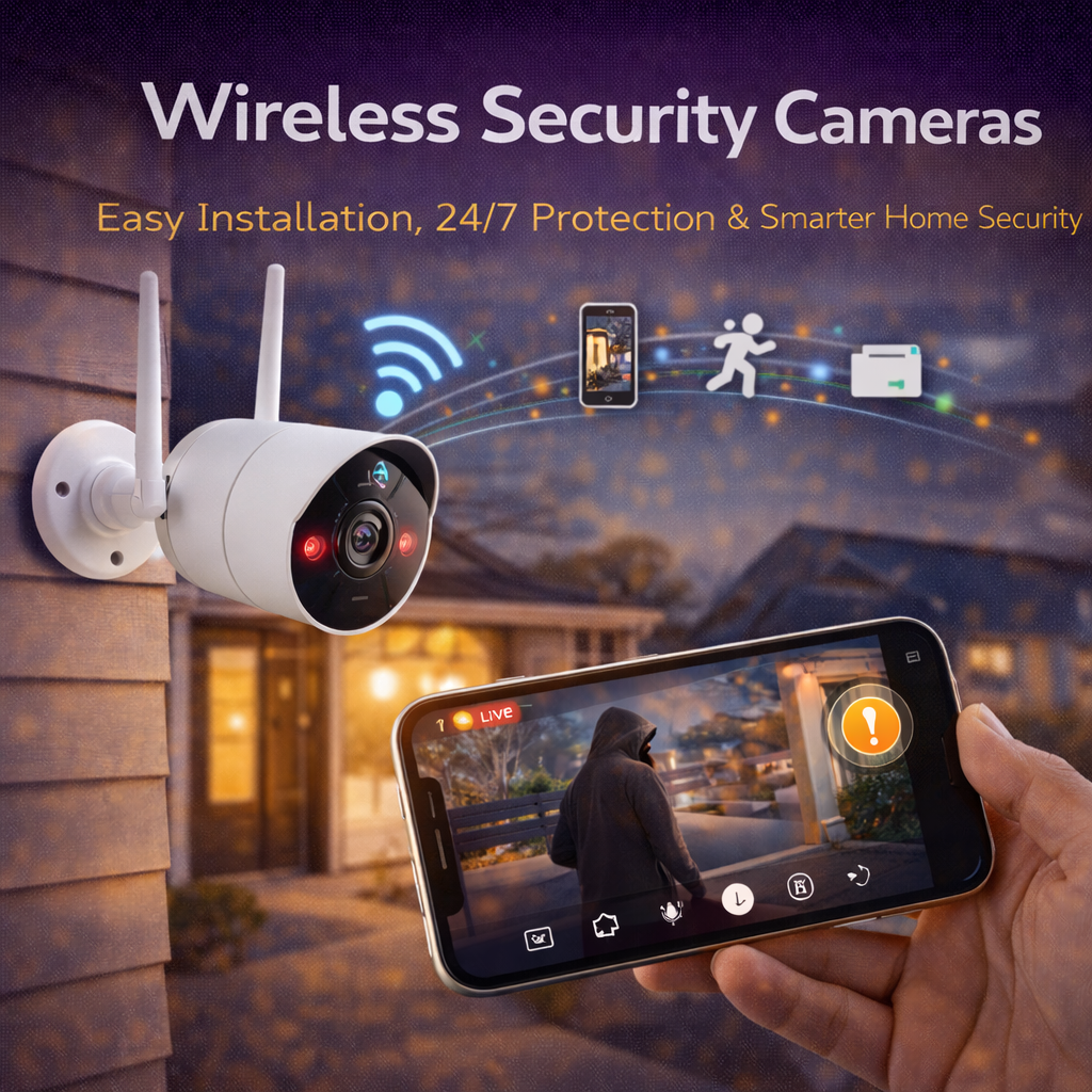 Wireless Security Cameras with Easy Installation, HD Monitoring and Connected Home Protection