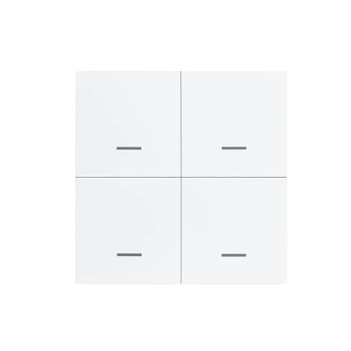 Wireless Tuya & Zigbee Compatible 4-Gang Scene Switch – Smarthome & Home Assistant Ready, Battery Powered with 12 Scene Options – Zigbee or Tuya Hub Required