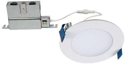 HALO HLB 4 inch LED Recessed Light, Thin Canless, Dimmable, w/Selectable Color Temperatures - HLB4069FS1EMWR