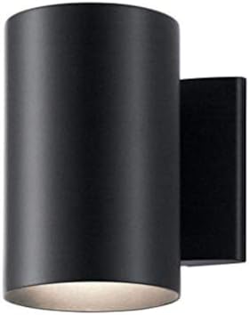 Kichler Cylinders 7" Outdoor Wall Sconce in a Black, 1-Light Exterior Wall Light, Cylinder Fixture, (7" H x 5" W), 9234BK