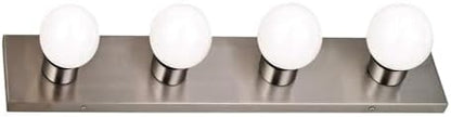 Design House 519298 Contemporary 4-Light Indoor Vanity Light Dimmable for Bathroom Bedroom Vanity Makeup, Satin Nickel