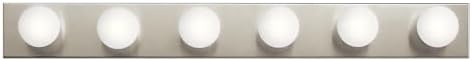 Kichler 6-Light Bathroom Vanity Light, Brushed Nickel