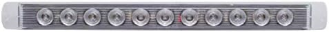 United Pacific 38470B 17" 11 LED Stop, Turn and Tail Light Bar (Red LED/Clear Lens)