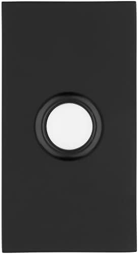 Baldwin 4863 3" x 1-1/2" Illuminated Rectangular Door Bell from the Estate Collection - Lifetime Satin Nickel