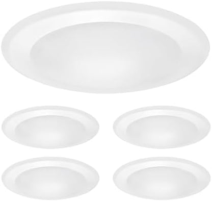 Maxxima 7.5 in. LED Flush Mount Ceiling Light Fixture, 1200 Lumens, 5 CCT 2700K/3000K/3500K/4000K/5000K, Round Disk Light, Dimmable, Recessed Can or J-Box Install (Pack of 5)