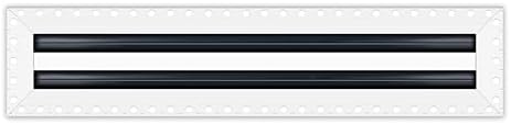 BUILDMART - 18x4 MUD-in Air Vent Cover - Drywall MUD in White Air Vent - MUD Linear Slot Diffuser - Register Grille for Ceiling and Walls - Texas Buildmart