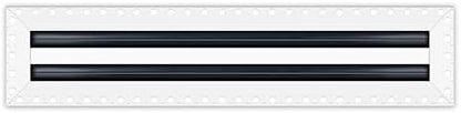 BUILDMART - 18x4 MUD-in Air Vent Cover - Drywall MUD in White Air Vent - MUD Linear Slot Diffuser - Register Grille for Ceiling and Walls - Texas Buildmart