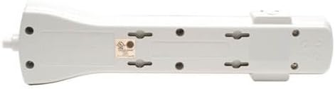 Tripp Lite 7 Outlet Surge Protector Power Strip, 12ft Long Cord, Right-Angle Plug, Fax/Modem Protection, RJ11, $50,000 Insurance (SUPER6TEL12)