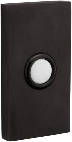 Baldwin 4863 3" x 1-1/2" Illuminated Rectangular Door Bell from the Estate Collection - Oil Rubbed Bronze