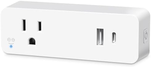 Geeni Switch + Charge Smart Wi-Fi Plug, 20W USB-A & USB-C Fast Charging