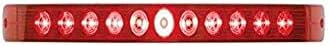 United Pacific 38469B 17" 11 LED Stop, Turn and Tail Light Bar (Red LED/Red Lens)