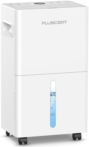 PLUSCENT 1500 Sq Ft 21 Pint Dehumidifier for Basement with Drain Hose