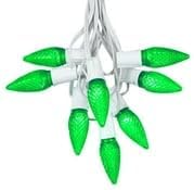 Novelty Lights 25 Foot C9 LED Outdoor Lighting Patio Christmas String Light Set, Green, White Wire, 25 Bulbs