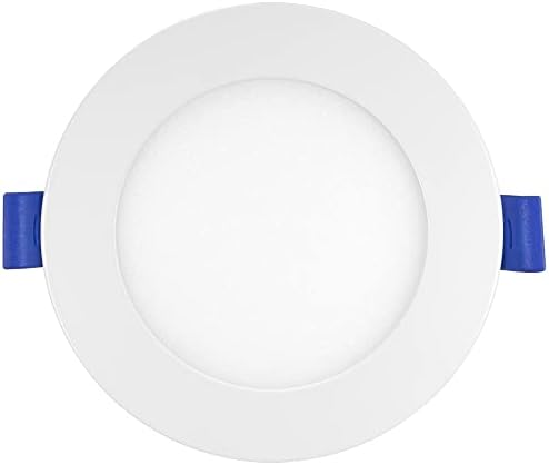 Maxxima 4 in. 5 CCT Ultra Thin Recessed LED Downlight - 5 Color Temperature Selectable 2700K/3000K/3500K/4000K/5000K, 750 Lumens, Slim Canless, IC Rated, Dimmable Ceiling Light, J-Box Included