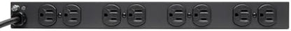 Tripp Lite 14-Outlet Rack Mount Surge Protector Power Strip PDU, 15A, 120V, 3000 Joules, 15ft Cord with 5-15P Plug, 1U Horizontal Rack Mount, Lifetime Manufacturer's Warranty (DRS-1215)