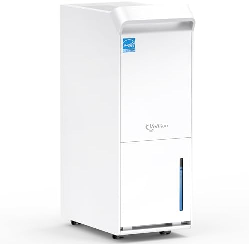 Vellgoo 2500 Sq.Ft Dehumidifier, 34 Pint Smart Humidity Control, Drain Hose
