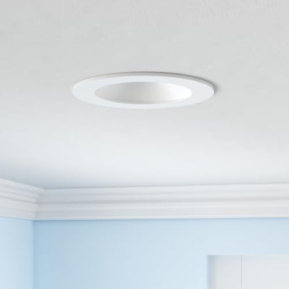 Smart Can Light 6 Inch, Multicolorred, Dimmeble, 2700K-6500K CCT Selectable, RGB Remote LED Recessed Lighting 4 Pack, WiFi & Bluetooth LED Downlight, Compatible with Alexa Google Home