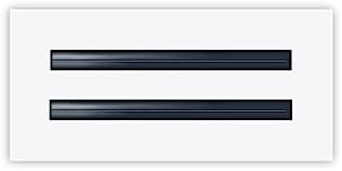 BUILDMART - 10x4 Modern AC Vent Cover - Decorative White Aluminum Air Vent - Standard Linear Slot Diffuser - Heating and Cooling Register Grille for Ceiling, Walls & Floors - Texas Buildmart
