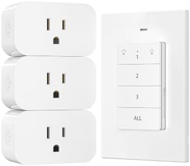 DEWENWILS Remote Control Outlet, 1 Magnetic Remote and 3 Outlets