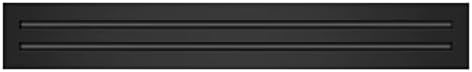 BUILDMART - 28x4 Modern AC Vent Cover - Decorative Black Air Vent - Standard Linear Slot Diffuser - Register Grille for Ceiling, Walls & Floors - Texas Buildmart