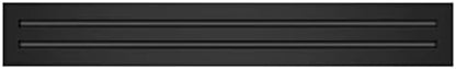 BUILDMART - 28x4 Modern AC Vent Cover - Decorative Black Air Vent - Standard Linear Slot Diffuser - Register Grille for Ceiling, Walls & Floors - Texas Buildmart