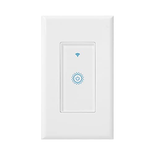 Upgraded Smart Light Switch WiFi Switch Touch Wall Switch 1 Gang | Compatible with Alexa Google Home (Turn On/Off Indicator Light )