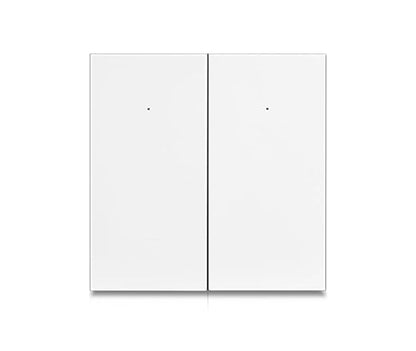 Wifi Smart Wall Switch Press Key Compatible Compatible with Alexa,Google Assistant,No Neutral line Needed and Neutral line Needed Dual Mode,EU,10A (2 Keys)