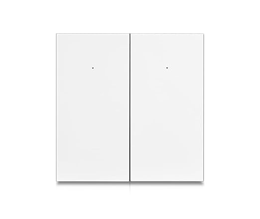 Wifi Smart Wall Switch Press Key Compatible Compatible with Alexa,Google Assistant,No Neutral line Needed and Neutral line Needed Dual Mode,EU,10A (2 Keys)