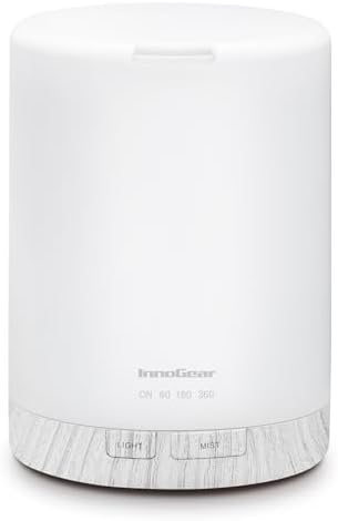 InnoGear 300ml Essential Oil Diffuser for Home Scent Humidifier, White