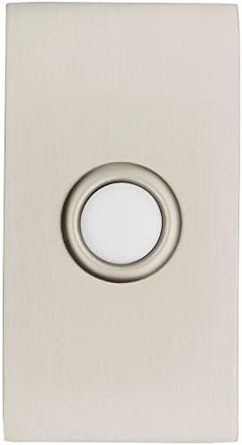 Baldwin 4863 3" x 1-1/2" Illuminated Rectangular Door Bell from The Estate Collection - Polished Chrome