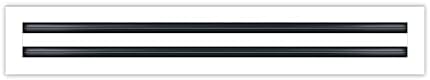BUILDMART - 22x4 Modern AC Vent Cover - Decorative White Aluminum Air Vent - Standard Linear Slot Diffuser - Heating and Cooling Register Grille for Ceiling, Walls & Floors - Texas Buildmart