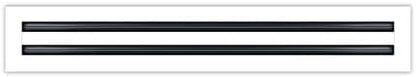 BUILDMART - 22x4 Modern AC Vent Cover - Decorative White Aluminum Air Vent - Standard Linear Slot Diffuser - Heating and Cooling Register Grille for Ceiling, Walls & Floors - Texas Buildmart