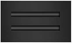 BUILDMART - 8x4 Modern AC Vent Cover - Decorative Black Aluminum Air Vent - Standard Linear Slot Diffuser - Heating and Cooling Register Grille for Ceiling, Walls & Floors - Texas Buildmart