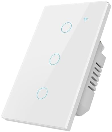 Smart Switch for Light 3 Gang, 2.4GHz Wi-Fi Switch Compatible with Alexa and Google Home,Voice Control, Remote Control, Timer & Schedule UL Certified, No Hub Required