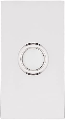 Baldwin 4863 3" x 1-1/2" Illuminated Rectangular Door Bell from The Estate Collection - Lifetime Polished Nickel